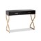 Baxton Studio Carville Dark Upholstered Gold Finished 2-Drawer Console Table 153-9203 - alternate 1